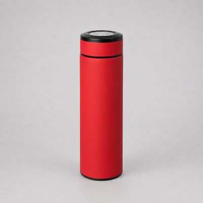 Вакуумный термос "Vacuum Flask C1", soft touch, 420мл, красный