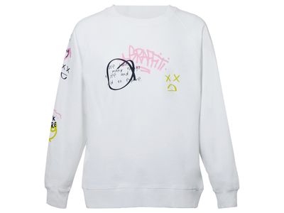 Свитшот оверсайз с рукавом реглан «Belgrade», унисекс, белый, ДТФ текстиль