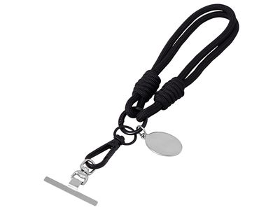 Брелок-браслет "Bohemian" c металлическим держателем для телефона, черный