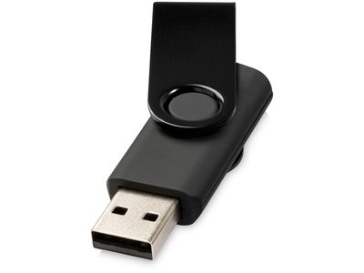 Флеш-карта "Rotate Metallic" USB 2.0 на 4 Gb, черный