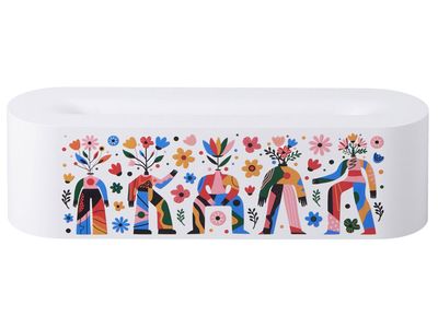 Увлажнитель с эффектом пламени "Flame", белый с УФ-печатью DTF