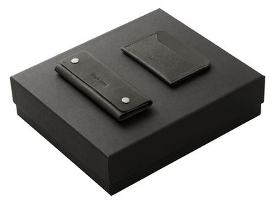 Подарочный набор Long River: картхолдер, ключница, черная коробка