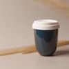 Стакан CAPSULA с крышкой, белый, 250мл, D=8,8см,H=10,5см, тонкая керамика