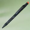 Ручка шариковая FACTOR BLACK со стилусом, черный, оранжевый