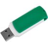 USB flash-карта "Easy" (8Гб),белая с зеленым, 5,7х1,9х1см,пластик, зеленый, белый