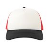 Бейсболка RAPPER-S, 5 клиньев, пластиковая застёжка, белый, красный, чёрный