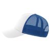 Бейсболка RAPPER COTTON-S, 5 клиньев, пластиковая застёжка, белый, ярко-синий
