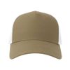 Бейсболка RAPPER COTTON-S, 5 клиньев, пластиковая застёжка, хаки, белый