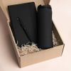 Набор подарочный OFFICEKIT: термос, ежедневник, ручка,  стружка, коробка, черный
