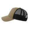 Бейсболка RAPPER COTTON-S, 5 клиньев, пластиковая застёжка, хаки, чёрный