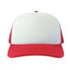 Бейсболка RAPPER-S, 5 клиньев, пластиковая застёжка, белый, красный
