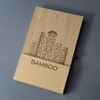 Блокнот BAMBOO, размер 10 х15,  с подставкой для телефона и набором стикеров , бежевый