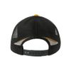 Бейсболка RAPPER CANVAS-S, 5 клиньев, пластиковая застёжка, серый, желтый, чёрный