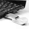 USB flash-карта "Lerix" (8Гб), белый, 6х2,5х1,3см, металл, искусственная кожа, белый, серебристый