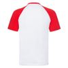 Футболка мужская SHORT SLEEVE BASEBALL T 160, красный, белый