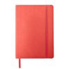 Бизнес-блокнот "RILY", формат А5,  красный, блок в точку, ярко-красный