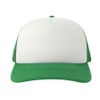 Бейсболка RAPPER-S, 5 клиньев, пластиковая застёжка, белый, зеленый