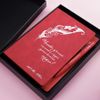Ручка шариковая NEO с подсветкой после гравировки, soft touch, красный, серый