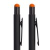 Ручка шариковая FACTOR BLACK со стилусом, черный, оранжевый
