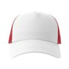 Бейсболка RAPPER COTTON-S, 5 клиньев, пластиковая застёжка, белый, красный
