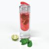 Бутылка для воды "Frutti",  с контейнером для ягод и фруктов, 700 мл, прозрачный, красный
