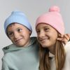 Шапка вязаная детская с помпоном KID WIND-S, розовый