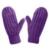 Варежки вязаные НАСВЯЗИ© шерсть/акрил, фиолетовый