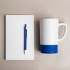 Набор подарочный ARTKITS: ежедневник, ручка, кружка с цветным дном, стружка, коробка, синий, синий