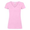 Футболка "Lady-Fit V-Neck T", светло-розовый_S, 95% х/б, 5% эластан, 210 г/м2, розовый