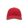 Бейсболка PILOT PIPING SANDWICH, 6 клиньев, металлическая застежка, красный