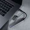 USB-хаб BRANCH 4 в 1, серый, алюминий