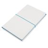 Бизнес-блокнот "Combi", 130*210 мм, бело-синий, кремовый форзац, гибкая обложка, в клетку/нелин, белый, синий