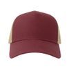 Бейсболка RAPPER COTTON-S, 5 клиньев, пластиковая застёжка, бордовый, бежевый