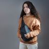 Сумка на плечо  водостойкая "Sling", чёрный, 33 х 18 х11 см, 100%  полиуретан, черный