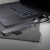 USB-хаб ROOT 8 в 1, серый, алюминий