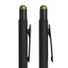 Ручка шариковая FACTOR BLACK со стилусом, черный, зеленый
