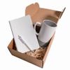 Набор подарочный ARTKITS: ежедневник, ручка, кружка с цветным дном, стружка, коробка, серый