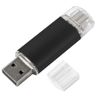 USB flash-карта ASSORTI OTG Type-C (8Гб), черная, 6,3х1,7х0,8 см, металл, черный