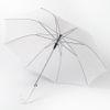 Зонт-трость с пластиковой ручкой, полуавтомат; белый; D=103 см; нейлон, белый