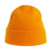 Шапка вязаная RIO с отворотом из материала rPET/рециклированного полиэстера, желтый