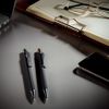 Ручка шариковая FACTOR BLACK со стилусом, черный, оранжевый