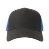 Бейсболка RAPPER COTTON-S, 5 клиньев, пластиковая застёжка, тёмно-серый, синий