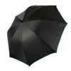 Зонт-трость BACK TO BLACK, пластиковая ручка, полуавтомат, черный, синий