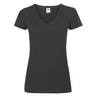 Футболка "Lady-Fit V-Neck T", белый_XS, 95% х/б, 5% эластан, 200 г/м2