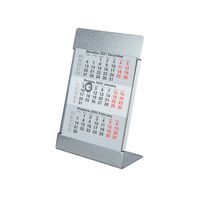 Календарь настольный на 2 года; размер 18*11,5 см, цвет- серебро, сталь, серебристый