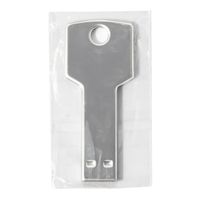 USB flash-карта KEY (16Гб), серебристая, 5,7х2,4х0,3 см, металл, серебристый