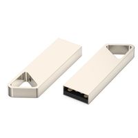 USB flash-карта SPLIT (16Гб), серебристая, 3,6х1,2х0,5 см, металл, серебристый