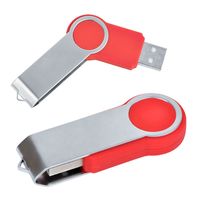 USB flash-карта "Swing" (8Гб),красная,6х2,3х1см,металл,пластик, красный