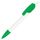 Ручка шариковая TRIS, белый, зеленый