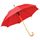 Зонт-трость с деревянной ручкой, полуавтомат; красный; D=103 см, L=90см; 100% полиэстер, красный